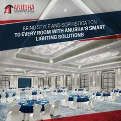 For large venues like this hotel banquet hall, my smart lighting solutions bring style and sophistication. The system allows for pre-programmed scenes for conferences, weddings, or events, ensuring perfect illumination every time.