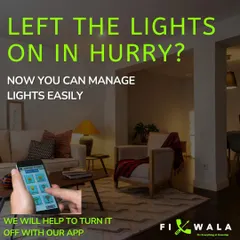 Never worry about leaving the lights on again. Our smart home app gives you complete control over your home's lighting, allowing you to manage them remotely and save energy, as shown here with a simple tap on your phone.