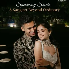 This "Speakeasy Soirée" theme is perfect for a Sangeet that's beyond ordinary. It captures the intimate and glamorous vibe of the Roaring 20s, setting the stage for a night of mystery and celebration.
