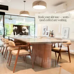 Our conference room is ready for your next big idea. Book your slot now, the seats and the coffee are waiting.