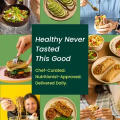 We believe healthy eating should never be boring. This is just a small glimpse of the variety we offer, from hearty salads and wholesome burgers to flavorful noodles and wraps. Every dish is created by our chefs and approved by our nutritionists to be both delicious and good for you.
