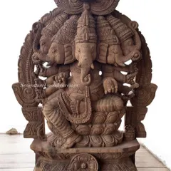 A rare and special five-headed (Pancha-mukha) Ganesha idol. Each head represents a different aspect of consciousness, making this a deeply spiritual and powerful statue for your collection.