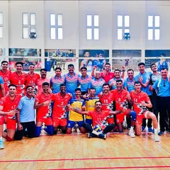 This is the feeling of victory after a hard-fought semi-final. Here, the Air Force team celebrates beating the Indian Army Red team in the Inter-Services championship. We train to compete and win at the highest levels.