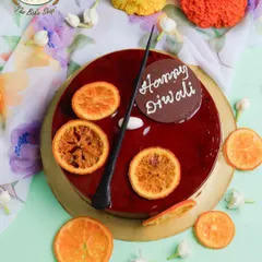 For the citrus and chocolate lover, our Diwali Dark Chocolate Orange Cake is a perfect choice. The rich dark chocolate is beautifully balanced by the zesty flavor of candied orange slices.