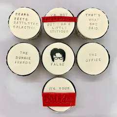 Bears. Beets. Battlestar Galactica. These custom cupcakes were a special order for a huge fan of 'The Office', featuring iconic quotes and Dwight's face. I love bringing your favorite pop culture moments to life in dessert form.