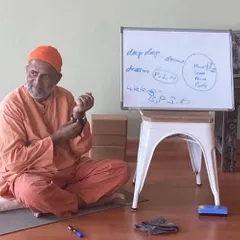 Here, I am explaining the states of consciousness as described in Vedanta. My courses go beyond physical postures, delving into the nature of the mind and the Self through ancient texts and practical philosophy.