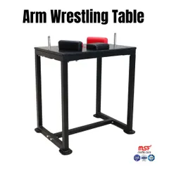 Our professional-grade Arm Wrestling Table, built with a sturdy frame and high-quality padding for serious competition and training.