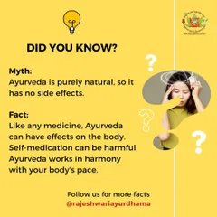 A popular myth is that natural medicines have no side effects. Like any medicine, Ayurvedic treatments can have effects on the body. This is why professional guidance is essential and self-medication should be avoided.
