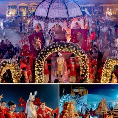 When the wedding is in a Jaipur palace, the entry has to be nothing short of royal. I love creating these grand, unforgettable moments that make everyone feel like they've stepped onto a movie set.