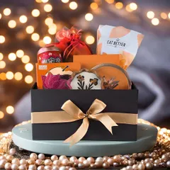 This is what thoughtful luxury looks like. This elegant Diwali hamper, with its warm lights and premium selection, shows my commitment to creating beautiful, high-quality gifts that feel truly special for any festive occasion.