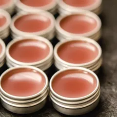 The beautiful setting stages of my 'patalah' vegan lip balm. You can see the color deepen as the natural waxes and oils cool in their reusable tin containers. This is a magical part of the creation process.