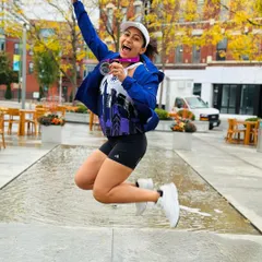 The pure, unfiltered joy of conquering a goal. This was me after finishing the Chicago Marathon, a World Major. I help runners set ambitious goals and create the structured plan to get them there, one triumphant leap at a time.