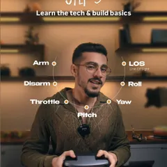 Step 3: Learn the tech and build basics. Before you fly, you need to understand your "birdie." I will teach you the fundamentals of drone controls like throttle, yaw, pitch, and roll so you can fly with confidence.