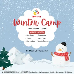 Make this winter unforgettable. Our Winter Camp offers a wide range of activities including fun games, gymnastics, Zumba, and art and craft, ensuring your child stays active and engaged.