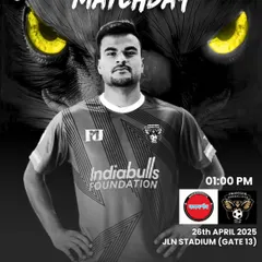 We are ready. A powerful match day graphic for our game against Bangadarshan FA, featuring our iconic eagle eyes.