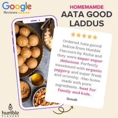 Sonali's review for my Aata Goond Ladoos made my day. Knowing that she found them "super super delicious" and the best for her family and kids is the highest compliment for a home chef.