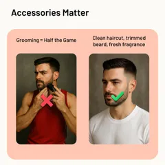 Grooming is half the game. An unkempt look can undermine your entire outfit. A clean haircut, a trimmed beard, and a fresh fragrance are essential for a polished and professional appearance.