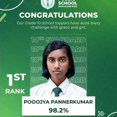 We believe in balancing tennis and academics. We are incredibly proud of Poojya Panner for topping her school in the 10th Board Exams with a phenomenal 98.2%.