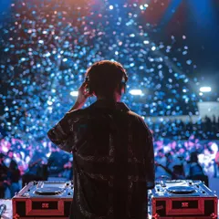 There's no feeling like looking out at a sea of people, all connected by the music. This shot, with the confetti falling, captures that peak moment of pure joy and energy that I strive to create at every large-scale event and college festival.