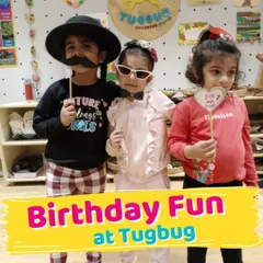 Dressing up and being silly is all part of the fun. We have plenty of props and costumes to spark imaginative play during our birthday celebrations.