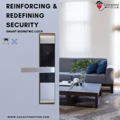 We install advanced smart biometric locks that redefine home security. This model uses facial recognition and fingerprint scanning for secure, keyless entry, blending seamlessly into a modern home's aesthetic.