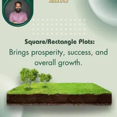 Square or rectangular plots are the best, as they bring prosperity, success, and overall growth.