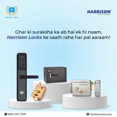 Ghar ki suraksha ka ab hai ek hi naam, Harrison Locks ke saath rahe har pal aaraam! This New Year, make an unbreakable resolution to secure your home with our complete range of digital locks and safes.