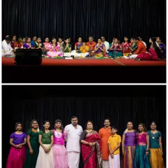 Another perspective of our group on stage, with our young performers seated for their recital. This highlights the structure of our stage productions, where every student gets a chance to shine.