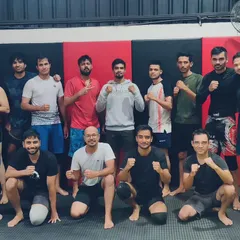 Our morning Brazilian Jiu-Jitsu crew after a great session. We offer dedicated BJJ classes that focus on submissions, positioning, and escapes, perfect for both MMA and sport grappling.