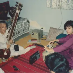 A cherished photograph from my teenage years, learning from and playing with the legendary Pt. Ravi Shankar ji. These early moments of guidance from a global icon were formative for my musical journey.