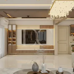 A great living room is all about balance. Here, we combined a modern TV unit, a comfortable seating arrangement, and a stylish dining area into one cohesive and open living space. The design ensures that each area feels distinct yet connected.