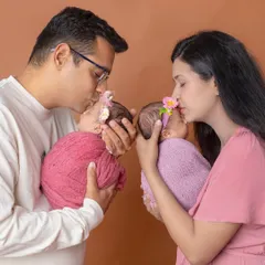 Double the love, double the joy. Capturing the first moments with newborn twins is pure magic. These sessions are so gentle and focus on the incredible bond that begins from day one.