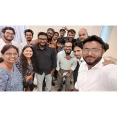 Our faculty is a close-knit team. This group photo from a teachers' meeting shows the camaraderie and shared passion for education that defines Divesh Classes.