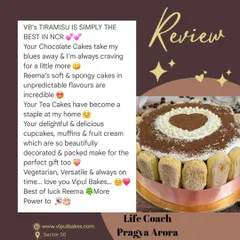 Thank you to Pragya Arora for this wonderful review! I'm thrilled that my Tiramisu, tea cakes, and cupcakes have become a staple for her.