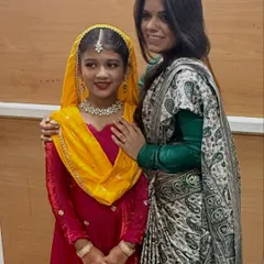 With my student Ishani after her successful performance. Seeing the happiness and confidence in my students is my greatest reward as a guru.
