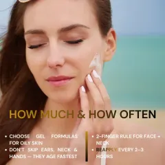 How much sunscreen should you use? The two finger rule for the face and neck is a great guide. I also advise my patients not to skip their ears, neck, and hands, as they age the fastest.