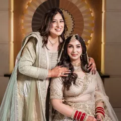 A beautiful moment between the bride and her mother. It’s an honor to be part of these precious memories, ensuring everyone looks their best.