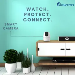 Watch, protect, and connect. Our smart camera sits discreetly in your living space, providing intelligent security and a way to stay connected to your home.