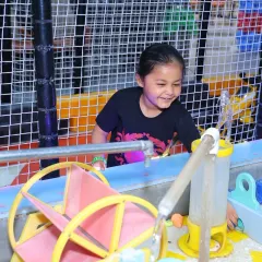 Pure joy! This sensory play station with flowing pellets and water wheels keeps toddlers engaged and delighted for hours.