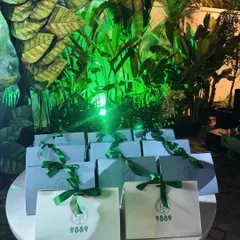 We love helping brands celebrate new beginnings. For this grand launch, we created custom gift bags featuring the company's logo, filled with curated goodies. This is a great example of how our corporate event gifting service can make your launch party or client appreciation event truly stand out.