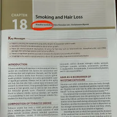 I was privileged to author a chapter on "Smoking and Hair Loss" in a leading medical textbook on hair transplantation. This research explores the direct link between smoking and conditions like androgenic alopecia, reinforcing the need for a holistic approach to hair health.