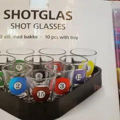 A shot glass set designed like a rack of pool balls. This is another one of our fun adult party games that makes for a great gift or addition to your home bar.