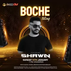 A flyer for 'Boche Bling', a high-energy club night. These promotions help build excitement and give guests a clear idea of the musical theme for the evening.