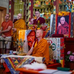 During my first 10-day silent retreat at Nalanda Monastery, I learned about persistence. Meditating for over eight hours a day was physically challenging, but with practice, the body adapts. This photo shows my teacher, Geshe Namdak, whose wisdom guided us through the silence.