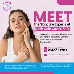 This graphic encourages potential clients to meet our skincare experts. We highlight our ability to manage everything from everyday skin concerns to complex issues with precision and compassion.