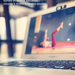 Celebrating the win of tuning in online because you couldn't make it to the studio. Consistency is about finding ways to show up for yourself, wherever you are.
