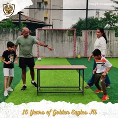 It's not always about serious training. We also have fun games and activities that involve the whole family, making football an enjoyable experience for everyone.