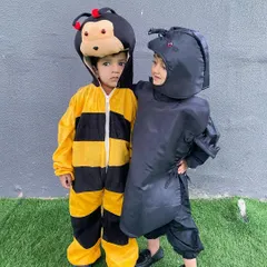 Our little stars dressed up for our "Insects" theme day. Here, a busy bee and a friendly ant are ready for a day of garden exploration and learning.