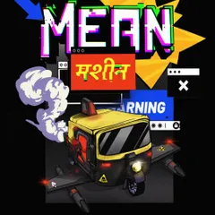A poster concept for my 'Krypt Mobile' design, featuring a futuristic, weaponized auto-rickshaw. This piece blends my character design and lettering skills, mixing English and Devnagri script for a full-on 'masala flow' style.