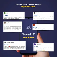 "Felt like having my home food." "Great food, quick delivery, neatly packed, hot." We love reading your reviews. Your feedback helps us get better and motivates us to work harder every day.
